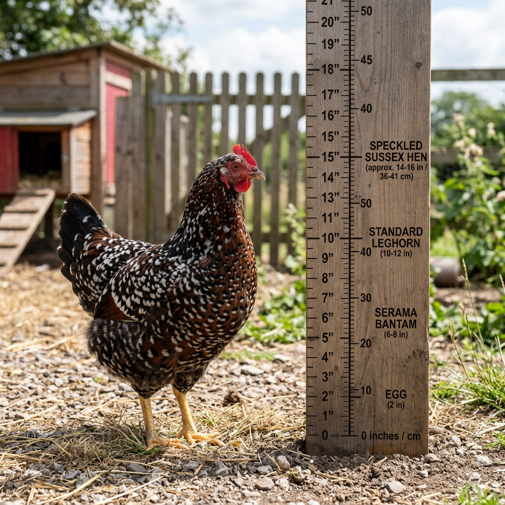 Speckled Sussex Chicken Size