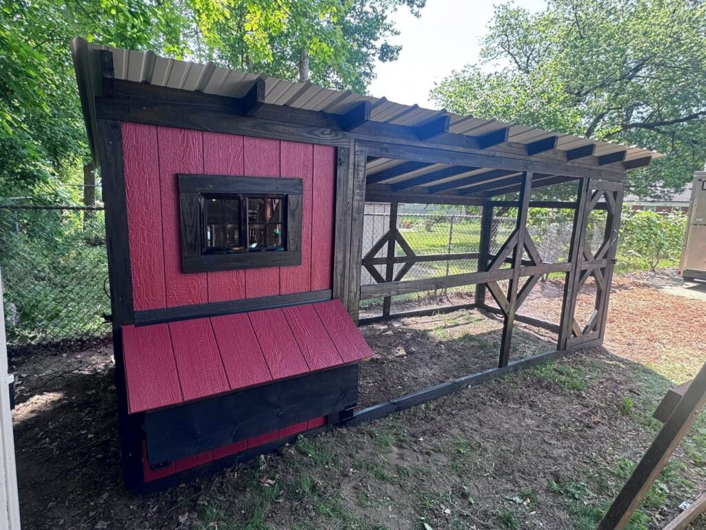 4x6 coop with a 6x12 run