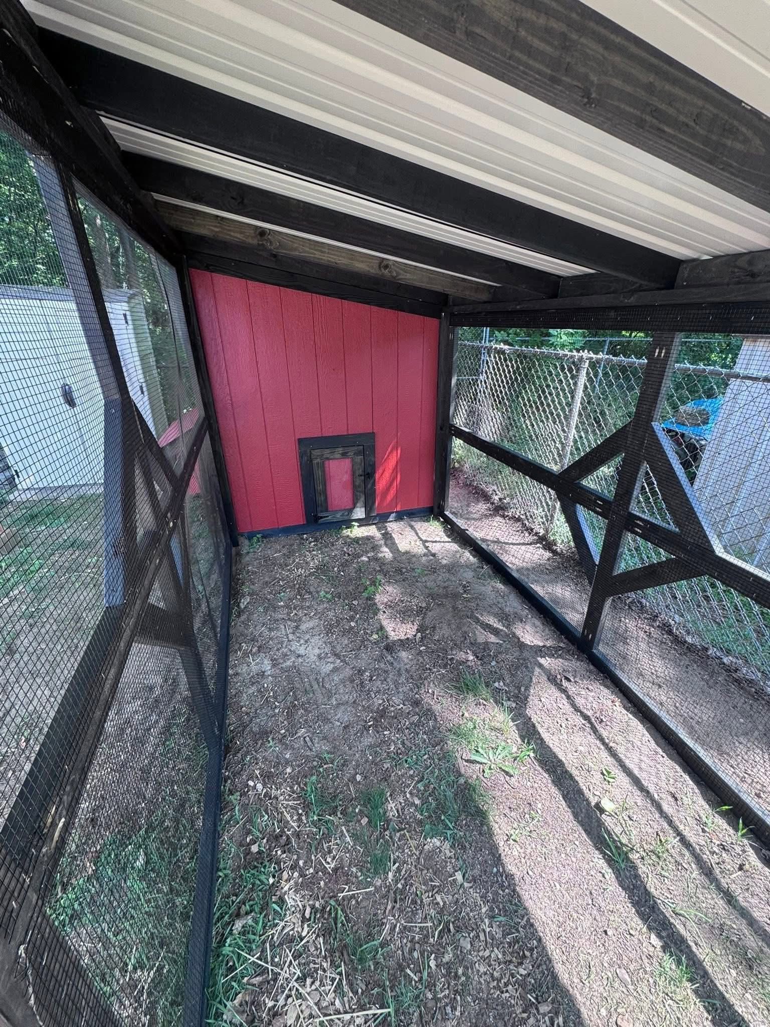 A 4x6 chicken coop with a 6x12 run